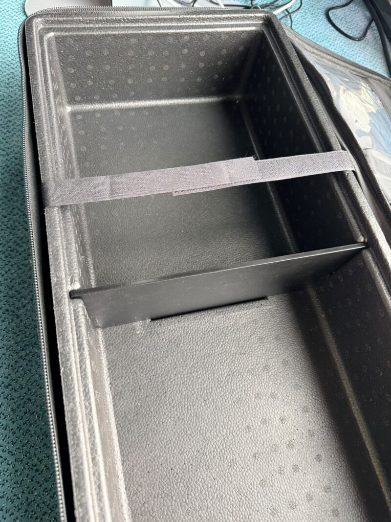 Inside the Wheely Bag for Accessoires and Banners